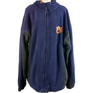 South Bay Large AU Auburn University Fleece Zip Up Jacket Large War Eagle Unisex